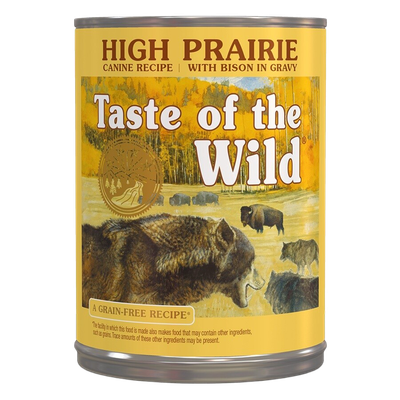 Front view of Taste of the Wild High Prairie Wet Dog Food 13.2 oz can — Liberty Farm, Home &amp; Garden