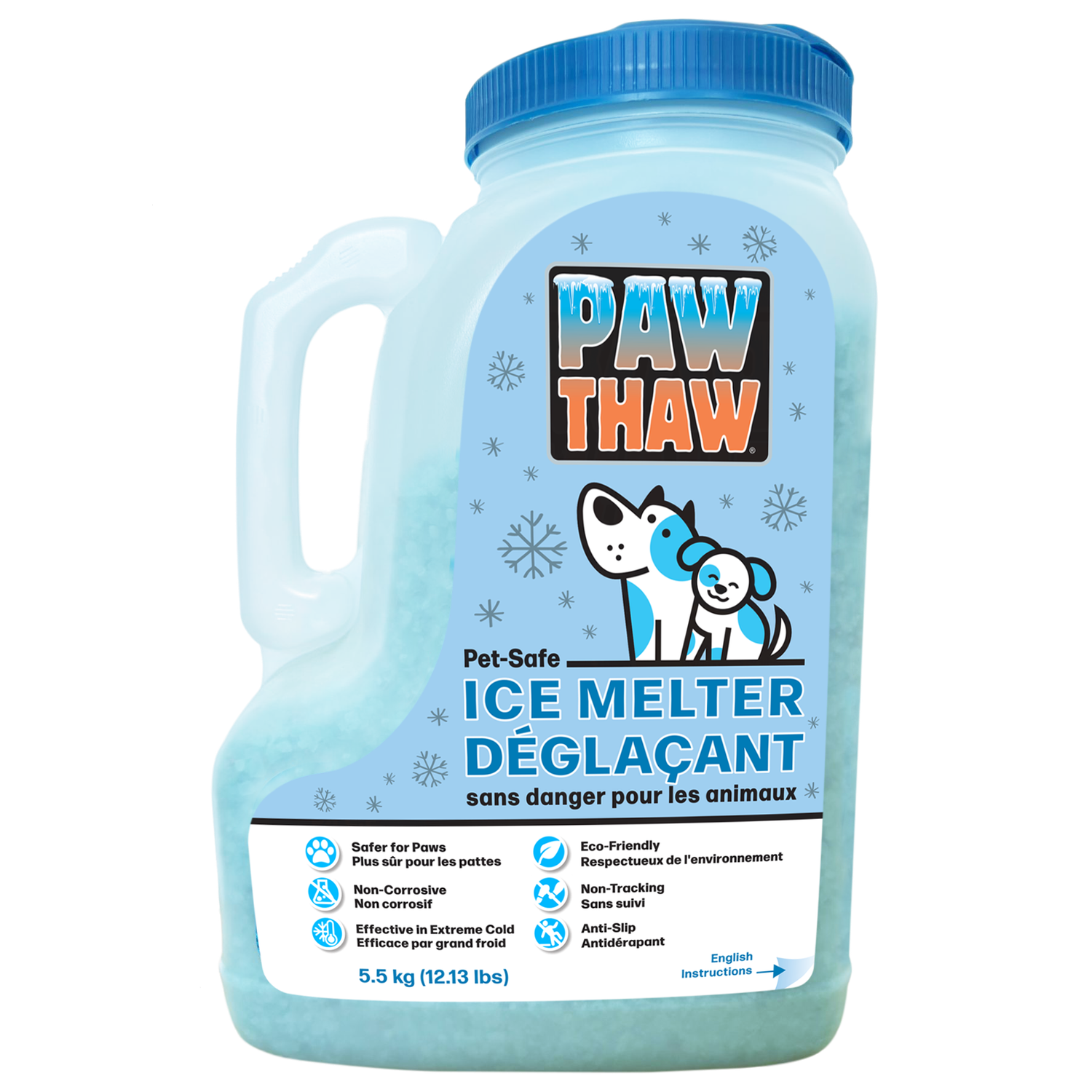 Front view of Pestell Pet Safe Ice Melter 12 lb jug — Liberty Farm, Home &amp; Garden Galion OH