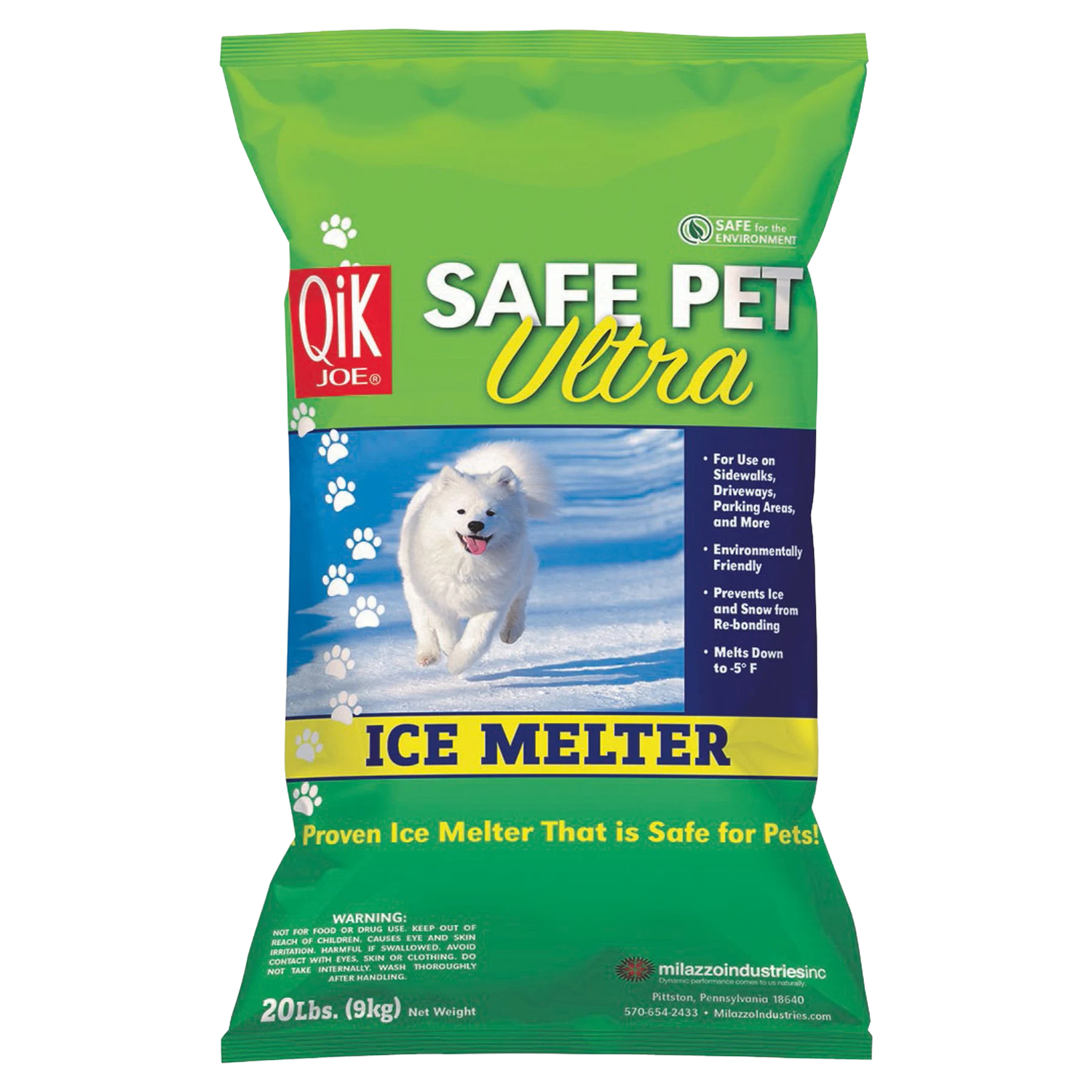 Front view of Safe Pet Ice Melter Ultra 20 lb bag — LibertyFHG Galion OH