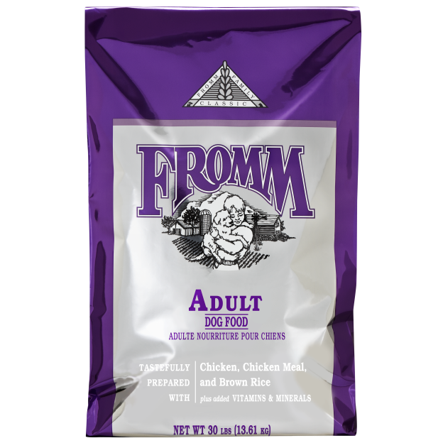 Front view of Fromm Classic Adult Dog Food 30 lb bag — Liberty Farm, Home &amp; Garden Galion OH