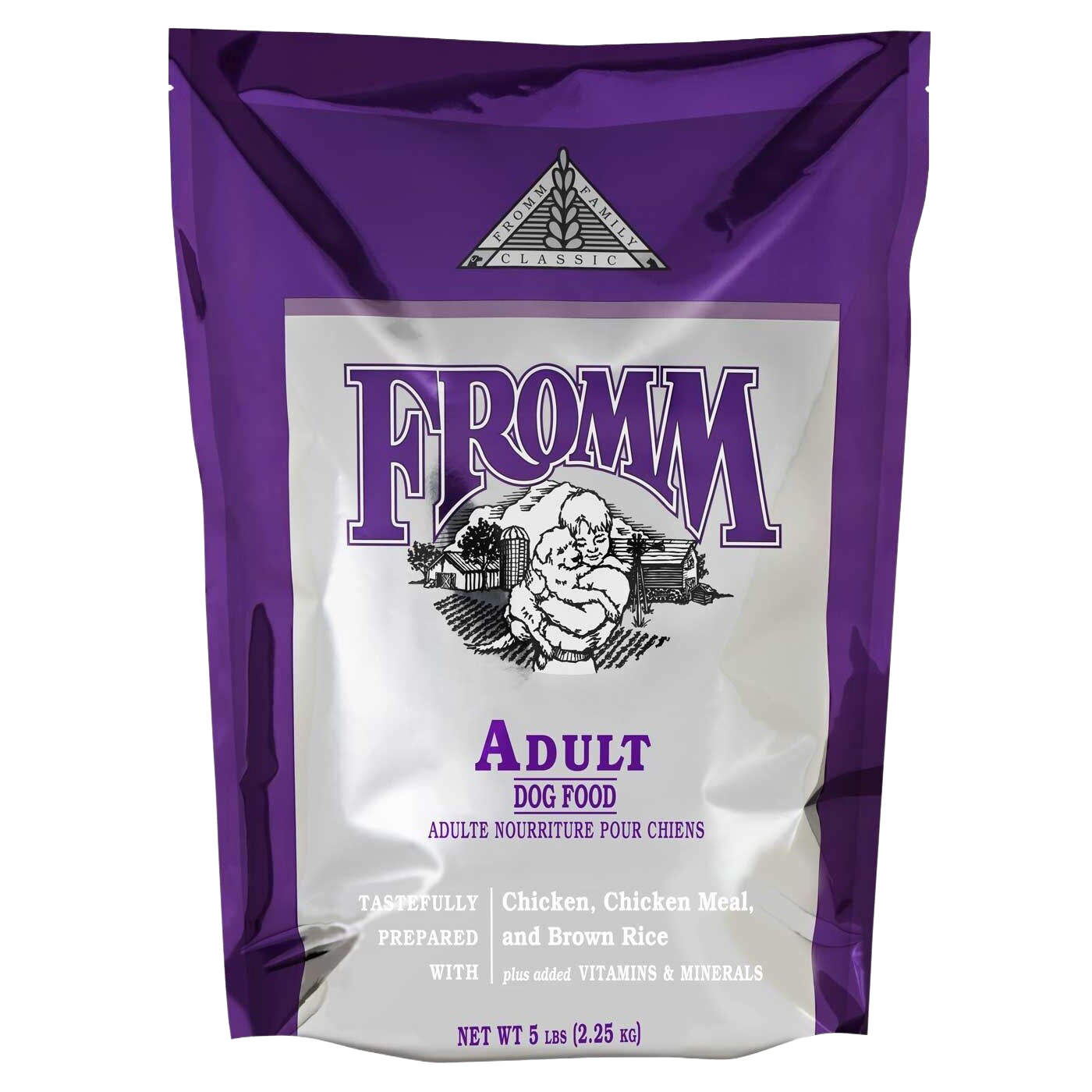 Front view of Fromm Classic Adult Dog Food 5 lb bag — Liberty Farm, Home &amp; Garden Galion OH