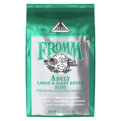 Front view of Fromm Classic Adult Large &amp; Giant Breed Dog Food 30 lb bag — Liberty Farm, Home &amp; Garden Galion OH
