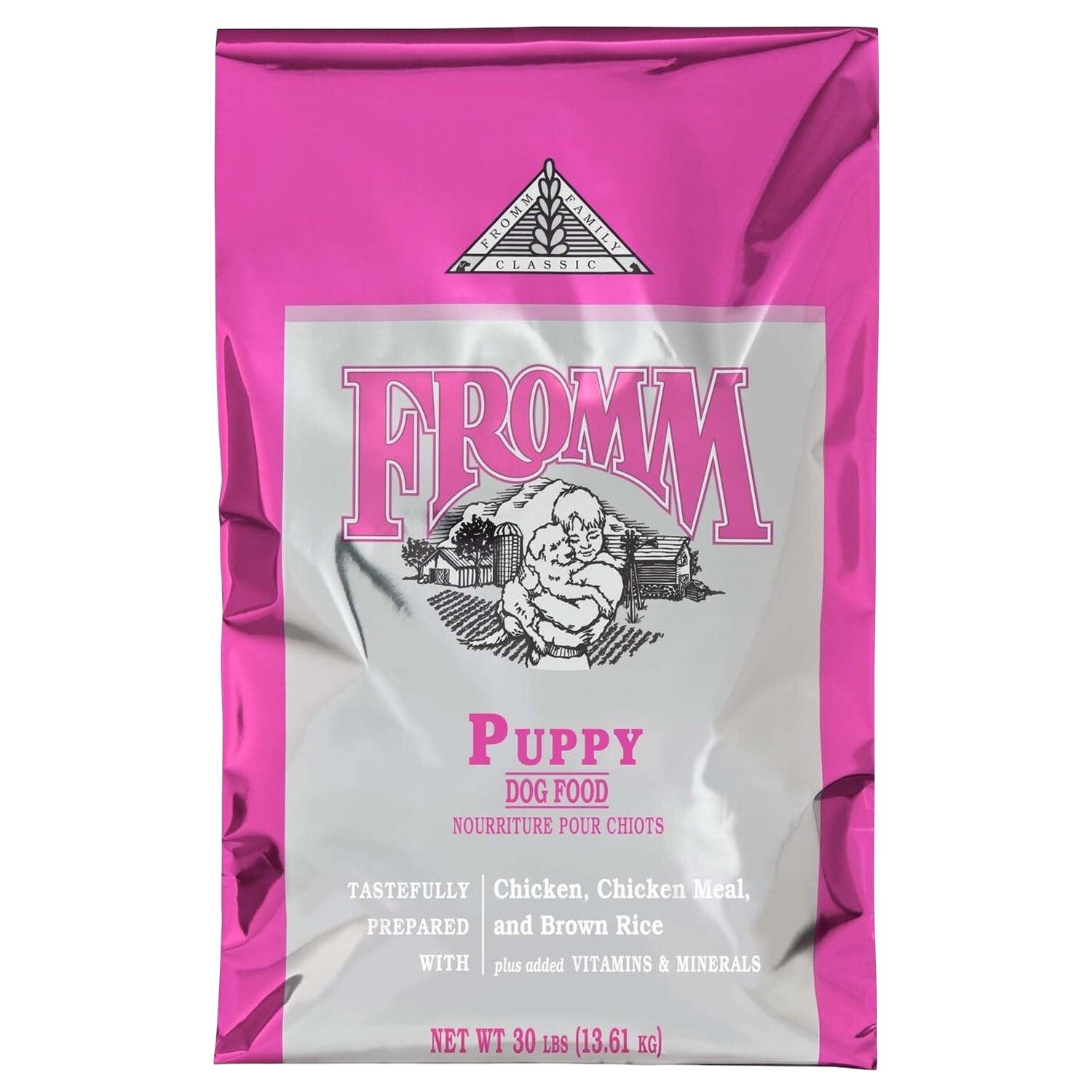 Front view of Fromm Classic Puppy Dog Food 30 lb bag — LibertyFHG Galion OH