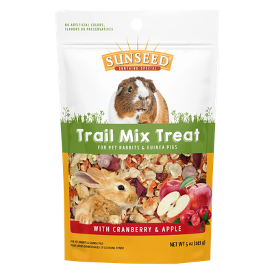 Front view of Sunseed Trail Mix Treat with Cranberry &amp; Apple 5 oz — small pet treat — LibertyFHG Galion OH