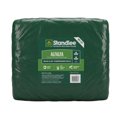 Standlee Premium Alfalfa Grab &amp; Go Compressed Bale 50 lb