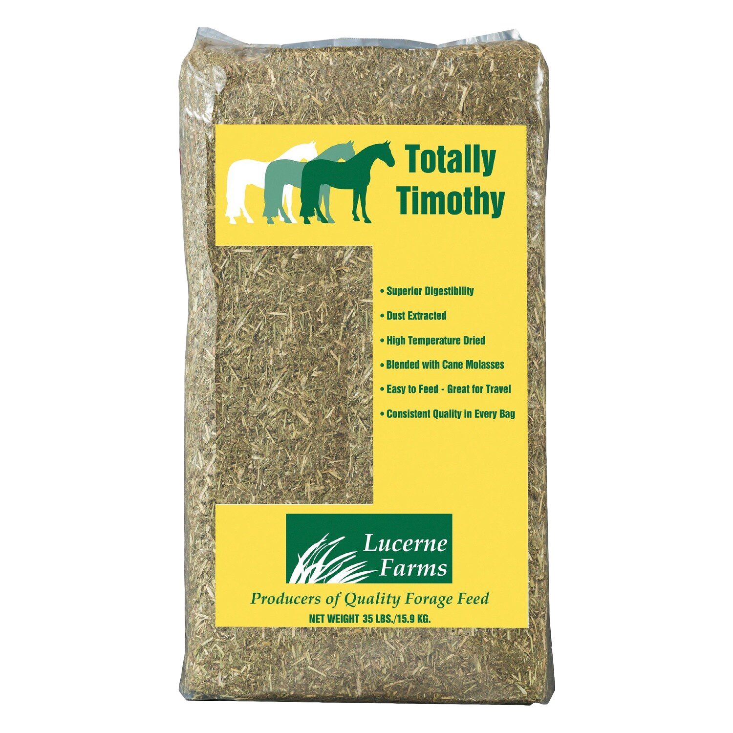 Front view of Lucerne Farms Totally Timothy 35 lb bag — LibertyFHG Galion OH
