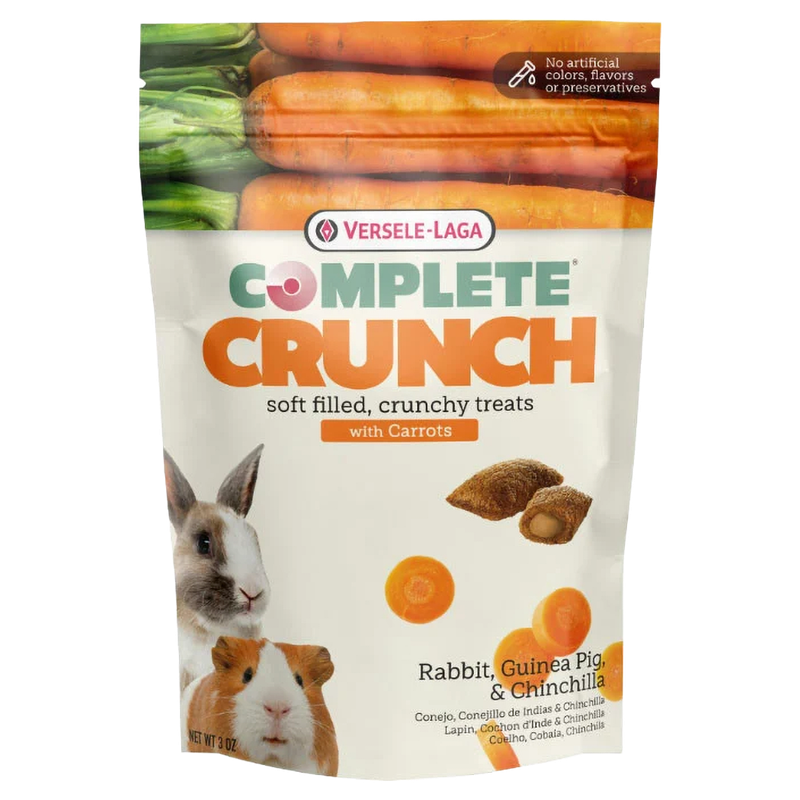 Front view of Versele-Laga Complete Crunch Carrots 3 oz bag — LibertyFHG Galion OH