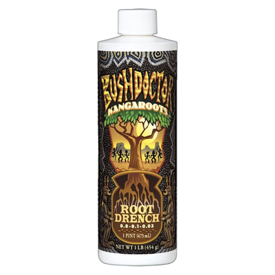 Front view of FoxFarm Bush Doctor KangaRoots 1 pint bottle — LibertyFHG Galion OH