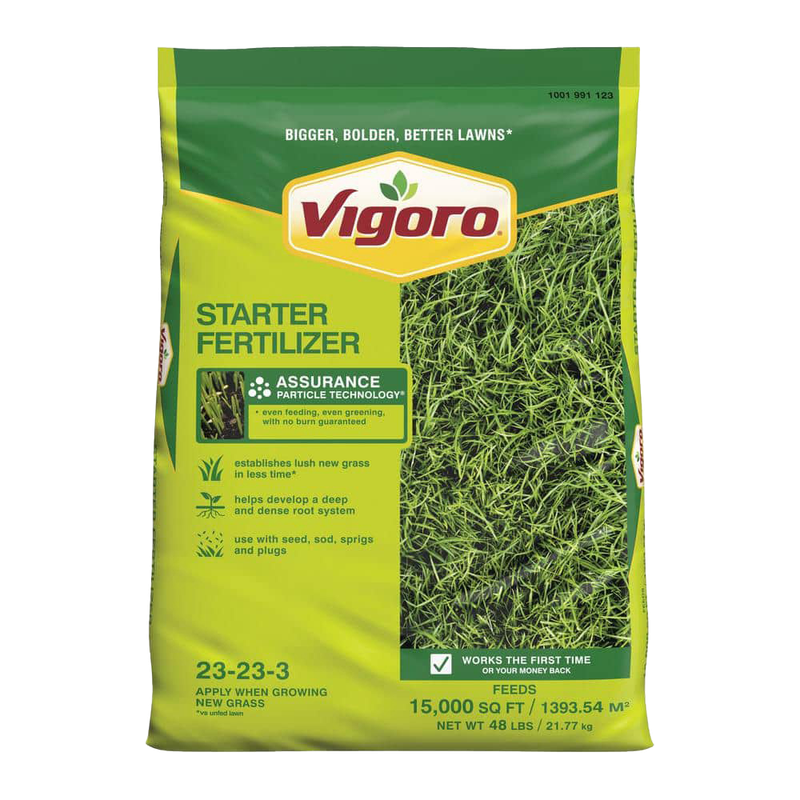 Front view of Vigoro Starter Fertilizer 48 lb — LibertyFHG Galion OH