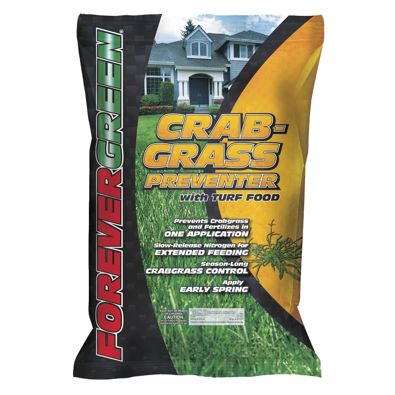 Front view of crabgrass preventer lawn fertilizer for spring application — LibertyFHG Galion OH
