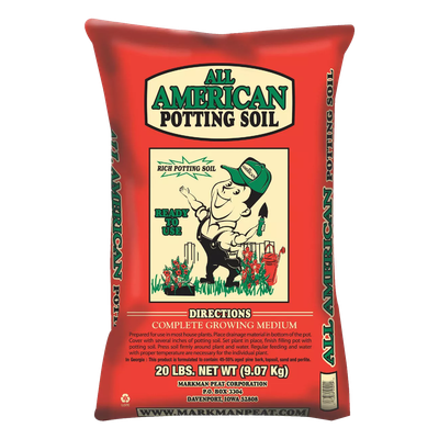 Front view of All American potting soil 20 lb bag — LibertyFHG Galion OH