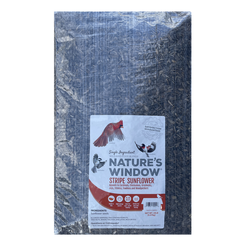 Nature’s Window Striped Sunflower 20 lb birdseed bag — LibertyFHG Galion OH