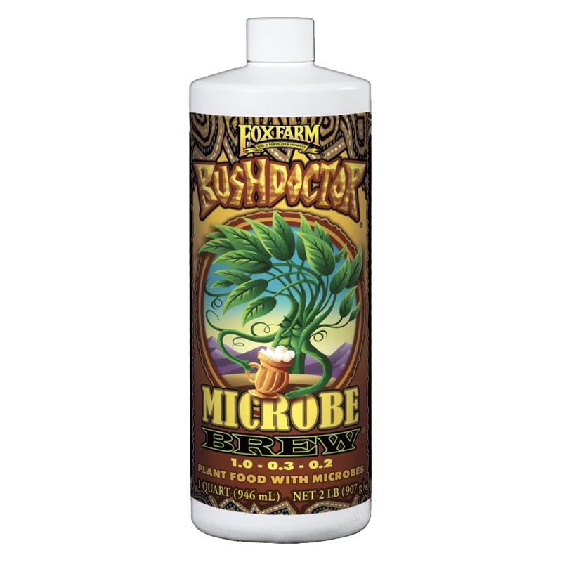 Front view of FoxFarm Bush Doctor Microbe Brew 1 quart bottle — LibertyFHG Galion OH