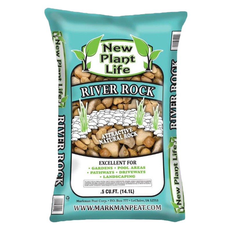 river rock for decorative landscaping and garden beds