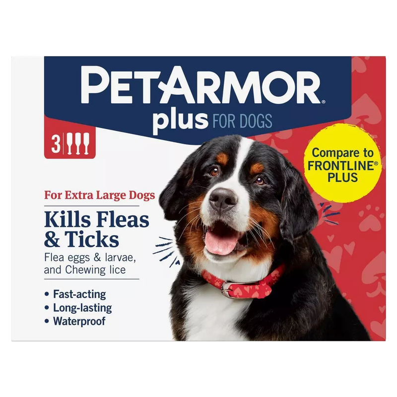 PetArmor Plus Flea and Tick for Dogs 89 - 132lb - 3 Month Supply