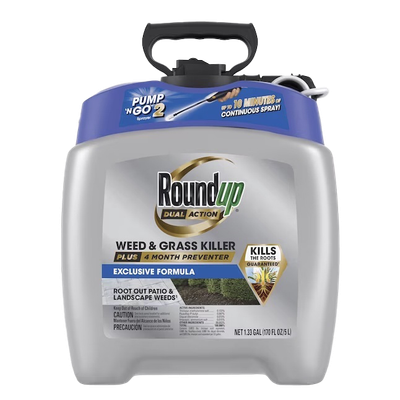 Roundup Dual Action Plus 1.33 Gallon for long-term weed control in Lexington, OH.