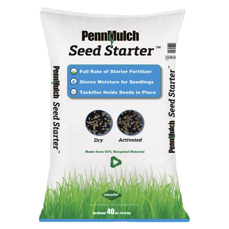 Front view of PennMulch Seed Starter 40 lb bag — LibertyFHG Galion OH