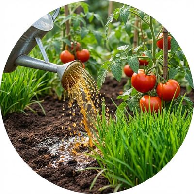 Assorted liquid plant foods and water-soluble fertilizer powders for specialized gardening.