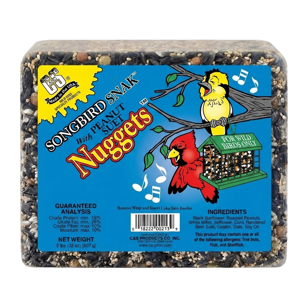 peanut suet nuggets for attracting backyard songbirds