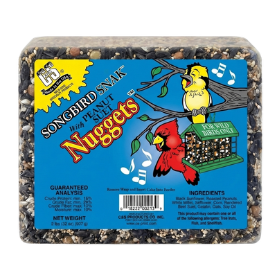 peanut suet nuggets for attracting backyard songbirds