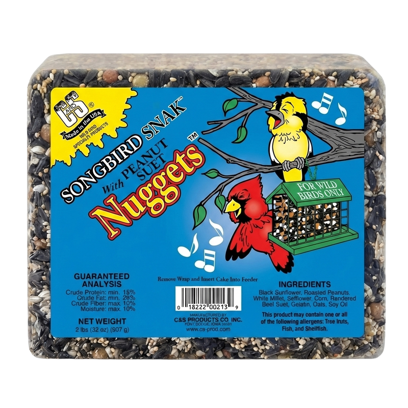 peanut suet nuggets for attracting backyard songbirds