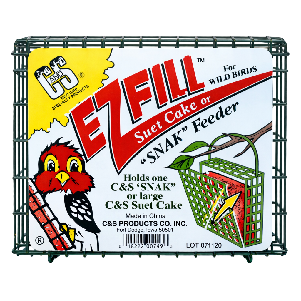 EZ-Fill suet cake feeder for backyard bird feeding