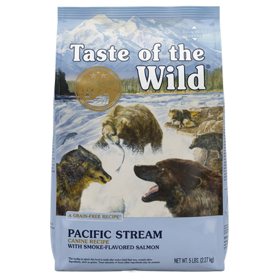 Front view of Taste of the Wild Pacific Stream Dog Food 5 lb bag — Liberty Farm, Home &amp; Garden