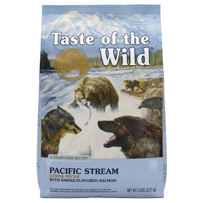 Front view of Taste of the Wild Pacific Stream Dog Food 5 lb bag — Liberty Farm, Home &amp; Garden