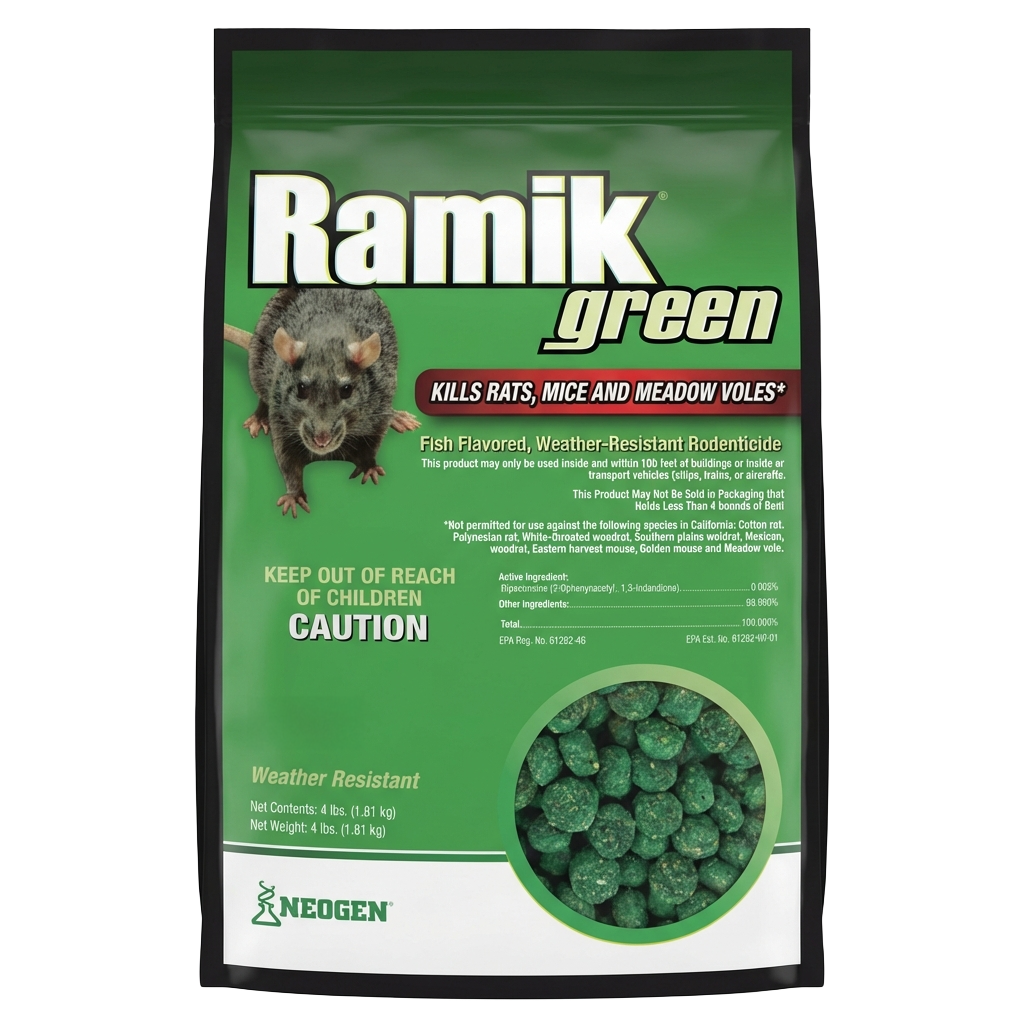 Ramik Green Fish Flavored Rodenticide Pails available in Galion