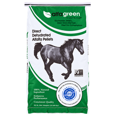 AlfaGreen Supreme Direct Dehydrated Alfalfa Pellets 50 lb