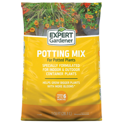 Front view of Expert Gardener Potting Mix 1 cu ft bag — LibertyFHG Galion OH