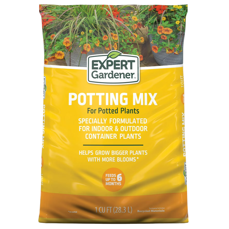 Front view of Expert Gardener Potting Mix 1 cu ft bag — LibertyFHG Galion OH