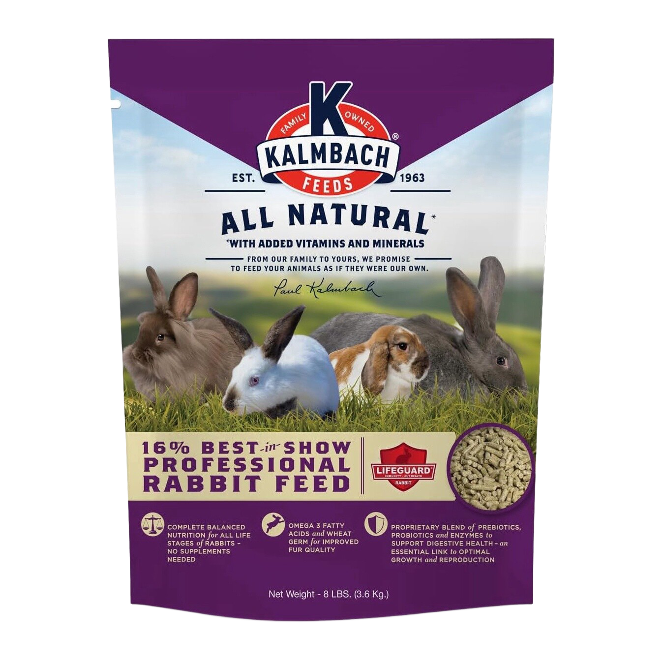 Kalmbach 16% Best-in-Show Rabbit Feed 8 lb Liberty FHG Galion