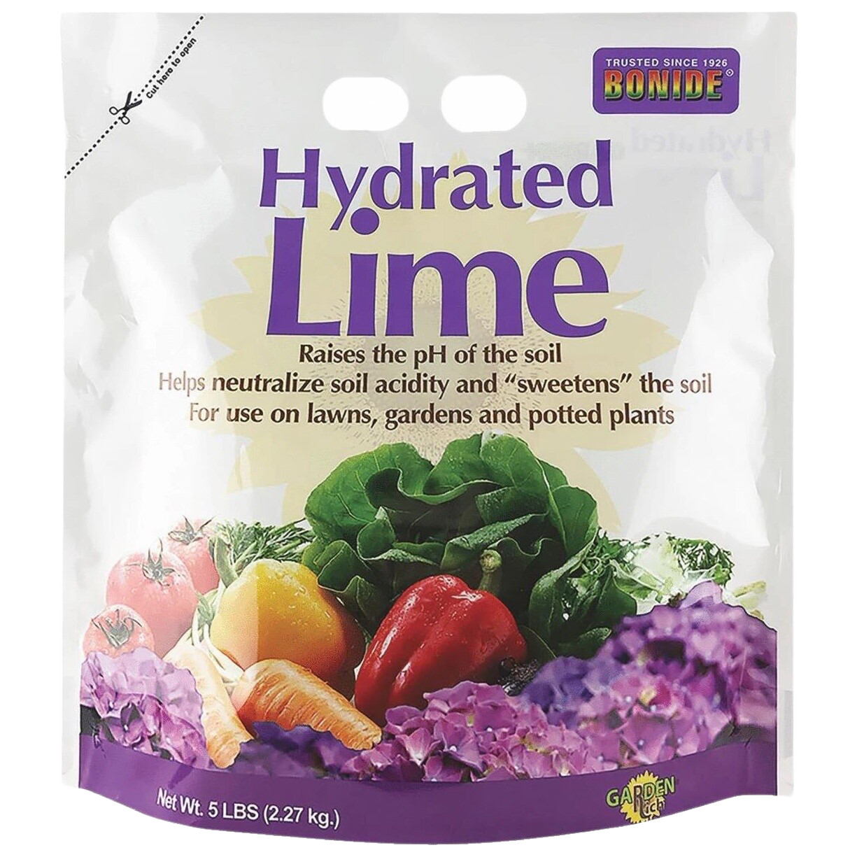 Bonide Hydrated Lime 5 lb bag front view