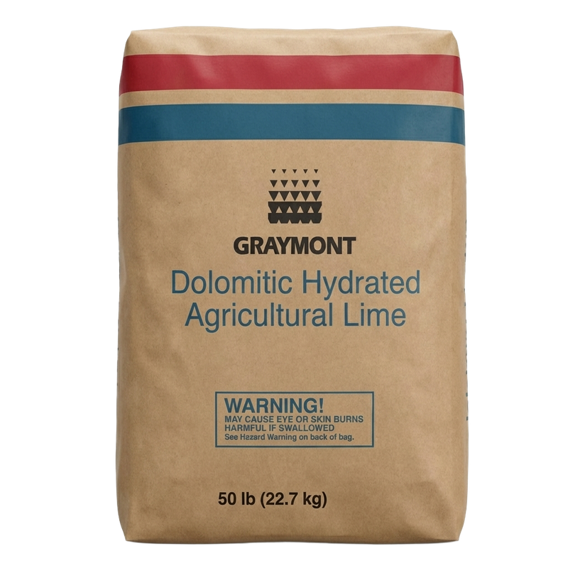 dolomitic hydrated agricultural lime for soil pH adjustment