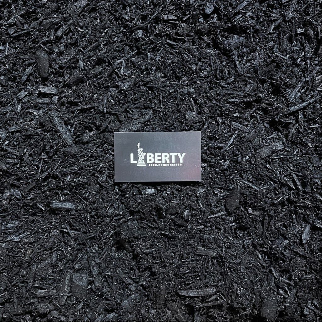 bulk black mulch for landscaping beds and garden areas