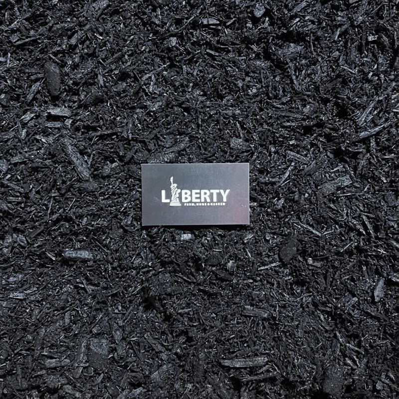 bulk black mulch for landscaping beds and garden areas