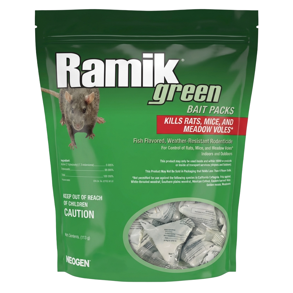 Ramik Green Mini Bait Packs for rodent control in New Washington