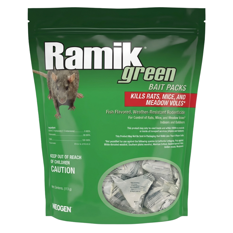 Ramik Green Mini Bait Packs for rodent control in New Washington
