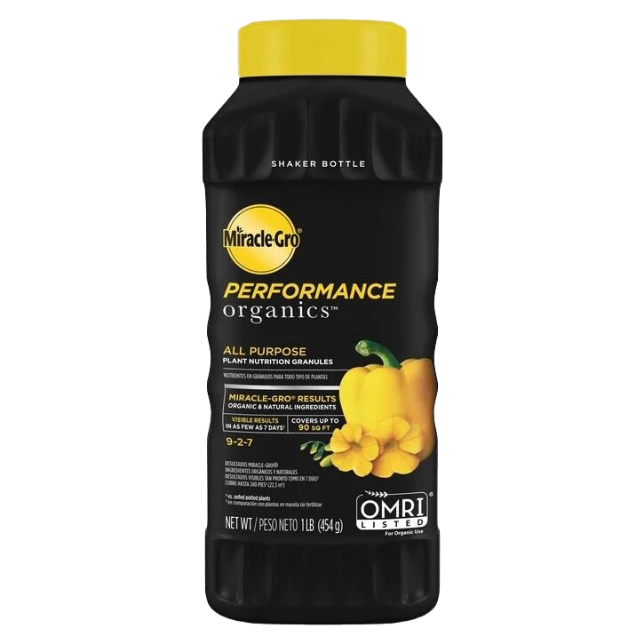 Miracle-Gro Performance Organics All Purpose water soluble plant food in North Robinson, OH.