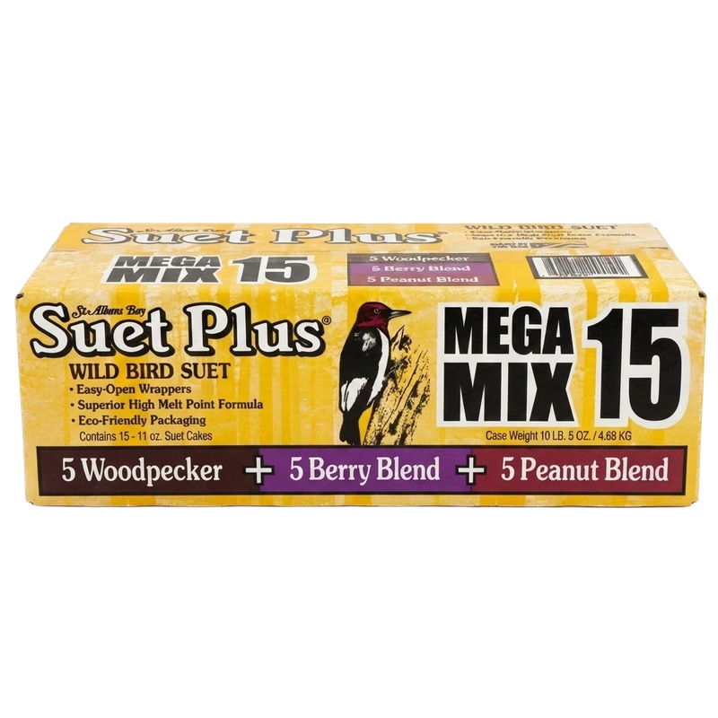 Suet Plus Mega Mix (15 Pack) Woodpecker | Berry | Peanut