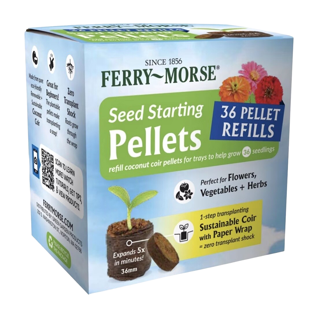 seed starter coir pellets for flowers vegetables and herbs