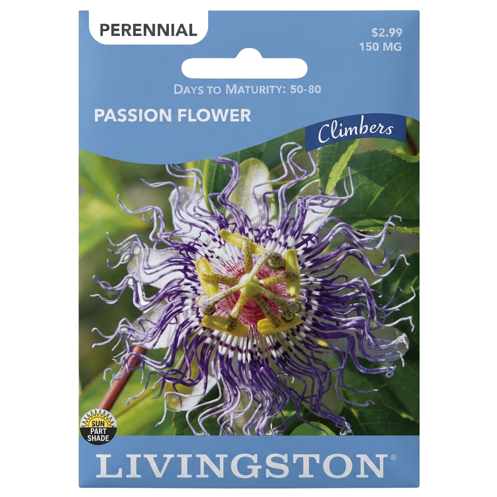 Passion Flower seeds in Galion for exotic, non-GMO perennial climbing vines.