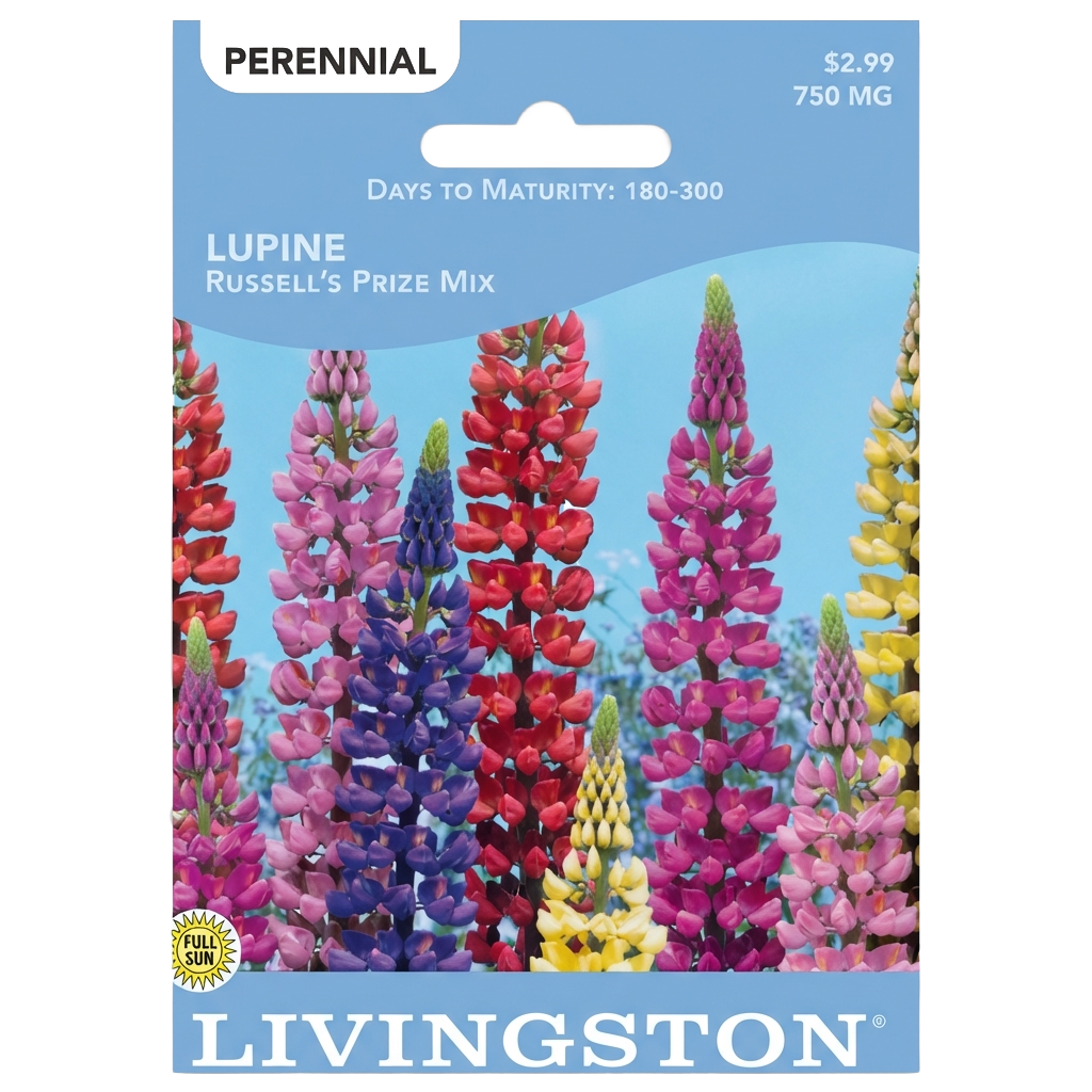 Livingston Seed Lupine (Russell's Prize Mix) 750 mg