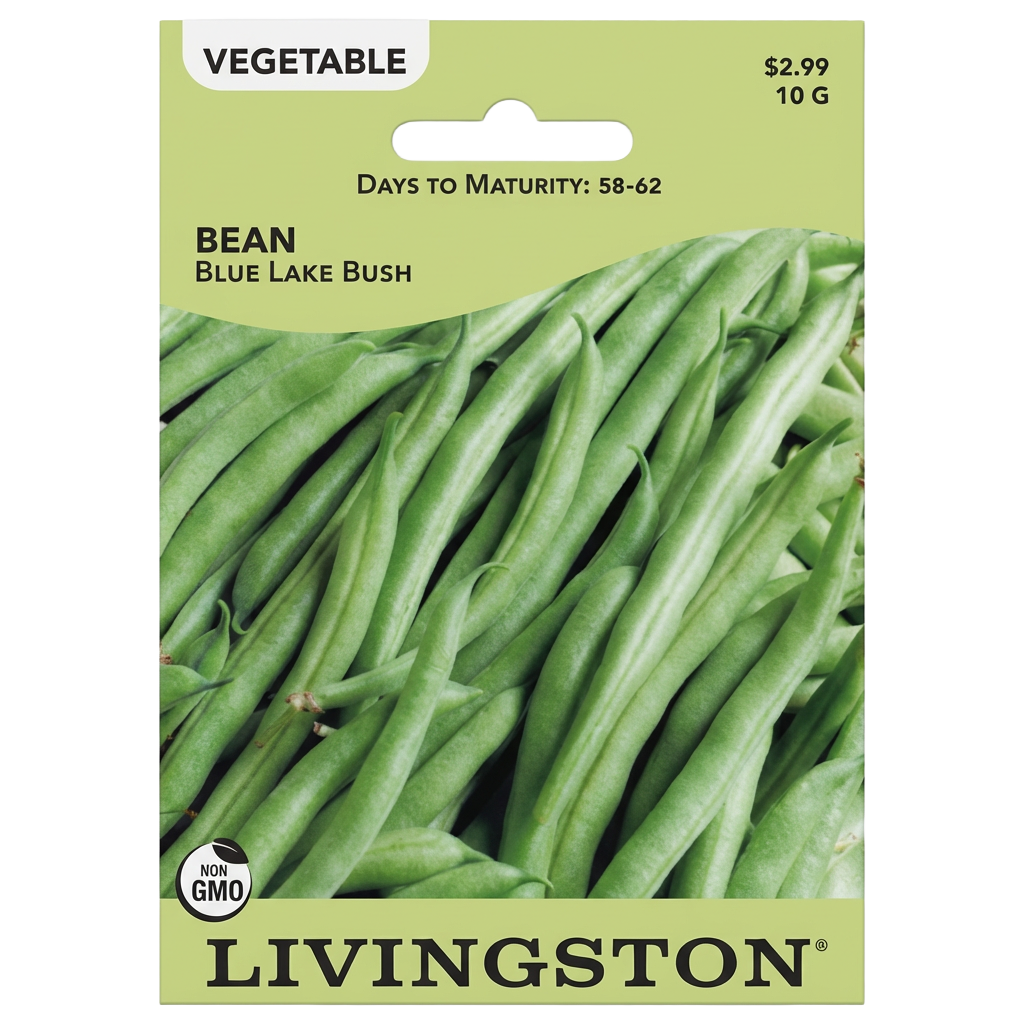 Bean Blue Lake Bush non-GMO seeds for home vegetable gardens in Galion, OH.