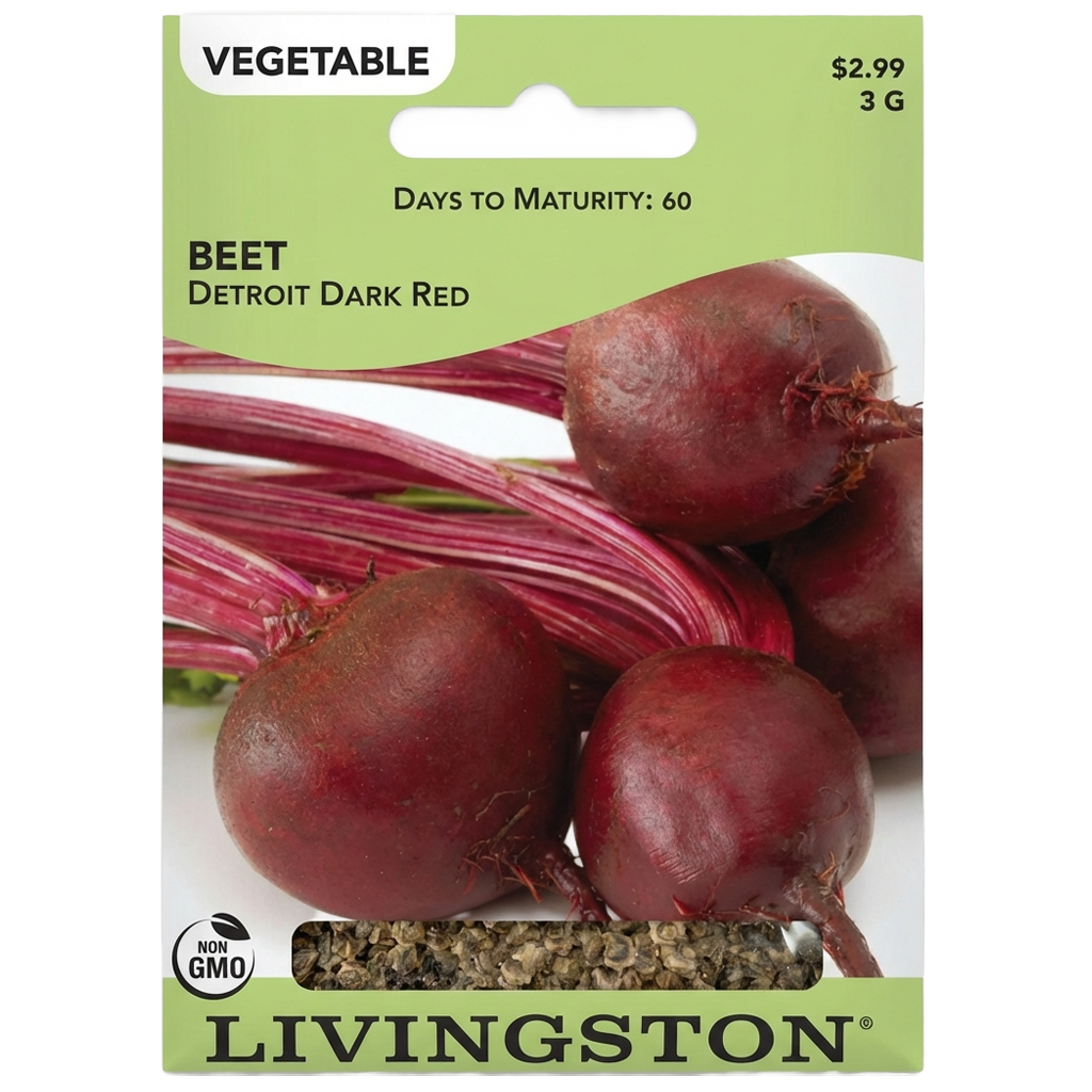 Beet Detroit Dark Red non-GMO garden seeds for home growers in Galion, OH.