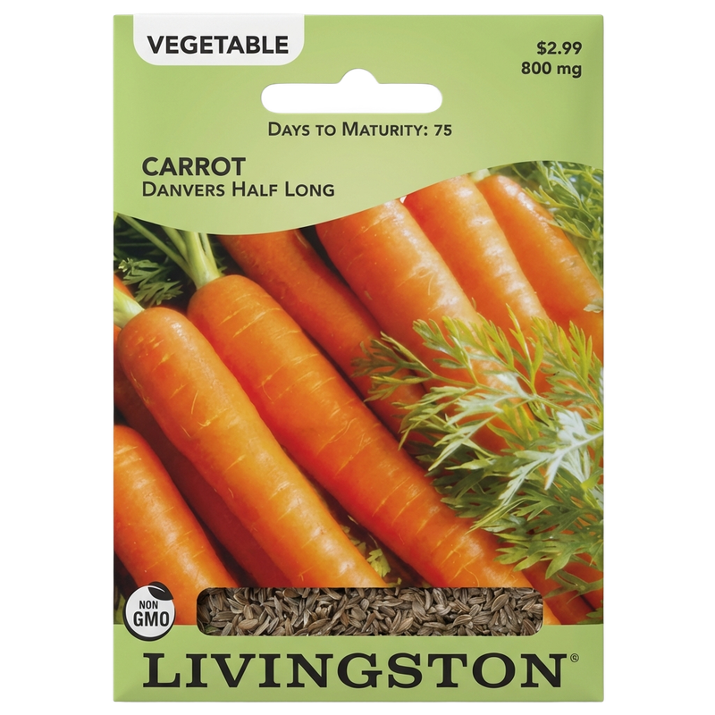 Carrot Danvers Half Long non-GMO garden seeds for home growers in Galion, OH.