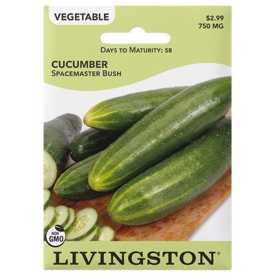 Cucumber Spacemaster Bush non-GMO seeds for space-saving gardens in Galion.