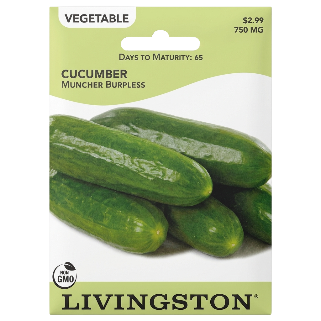Cucumber Muncher Burpless non-GMO garden seeds for home growers in Galion.