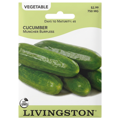 Cucumber Muncher Burpless non-GMO garden seeds for home growers in Galion.